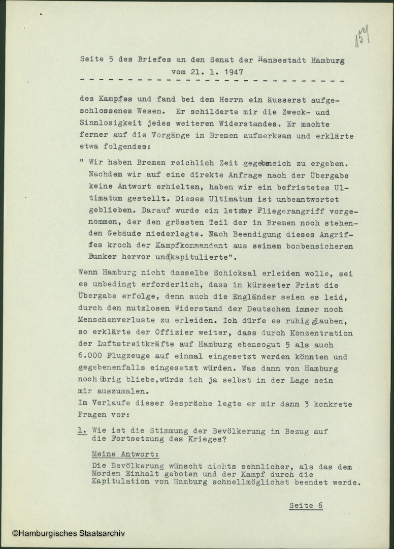 Albert Schäfer über die Kapitulationsverhandlungen - Teil fünf