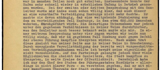 Alwin Wolz über die Kapitulationsverhandlungen